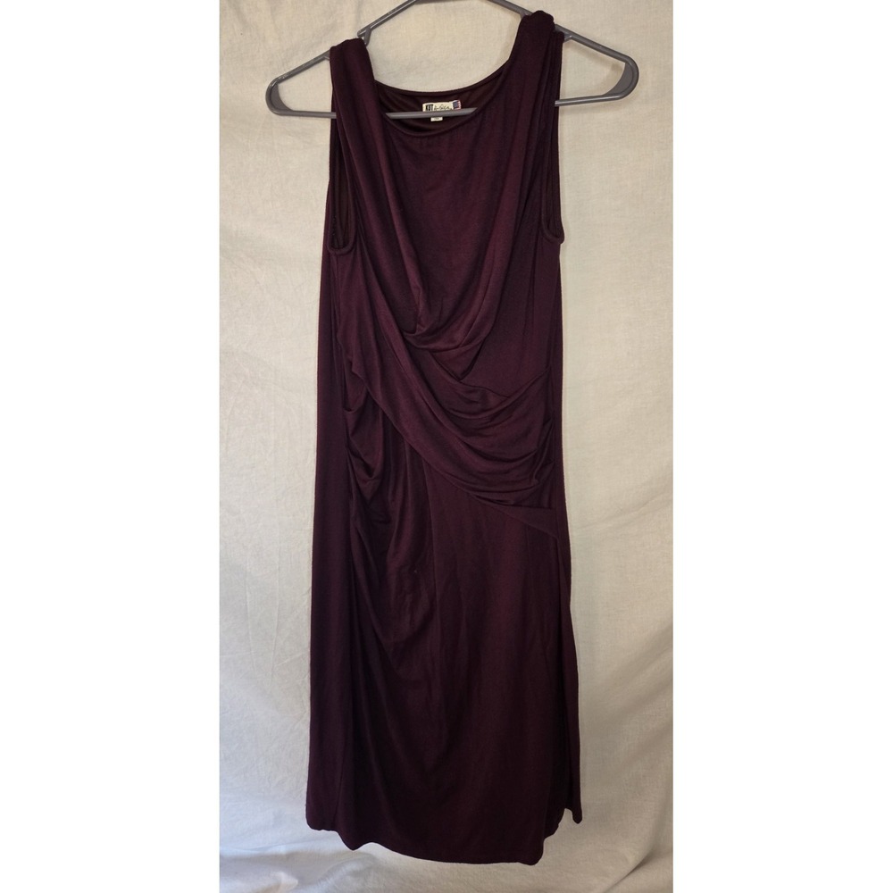 KUT from the Kloth Burgundy Draped Ruched Sheath Dress Size 8 Made in USA